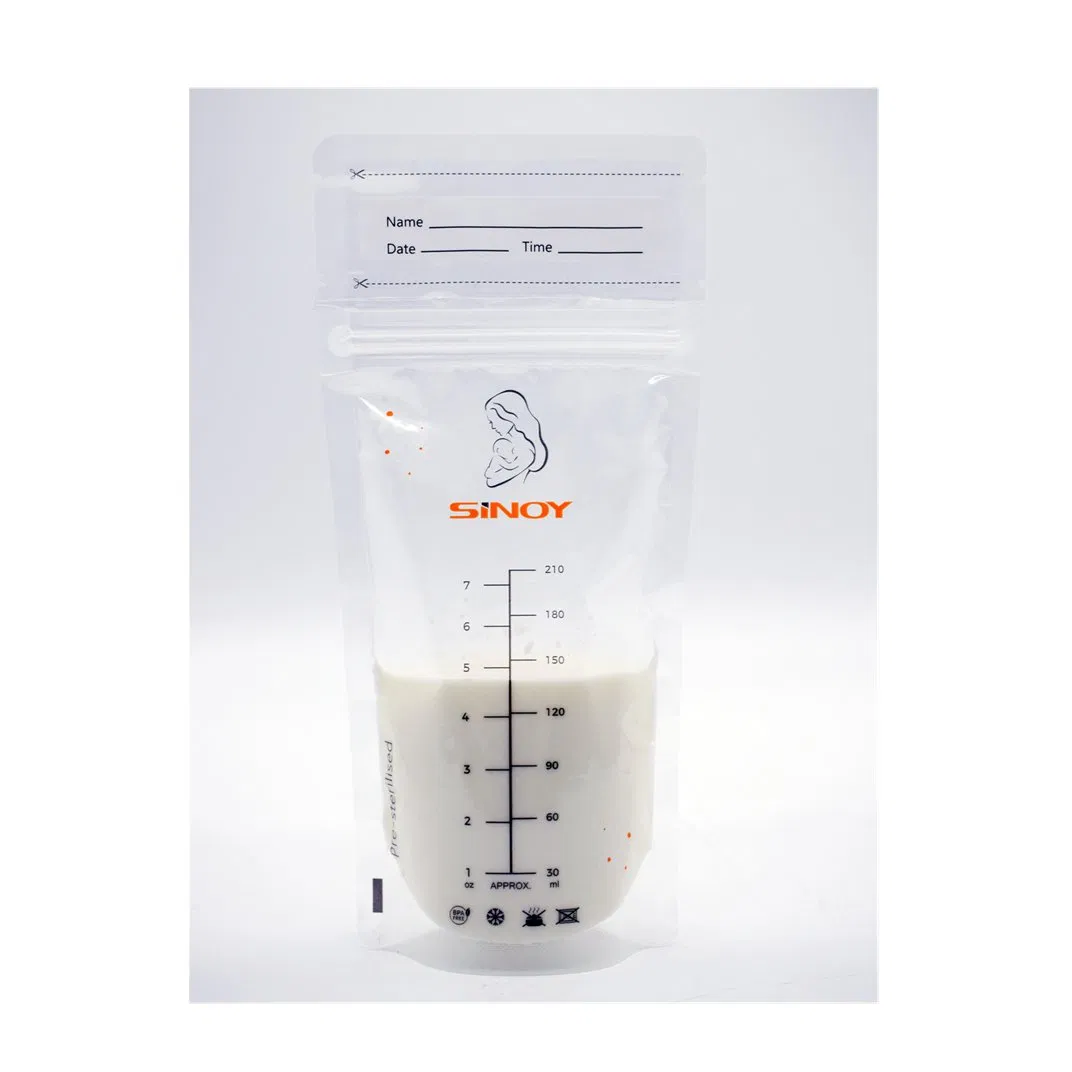 Customized Printed Breastmilk Storage Stand up Bag with Zipper