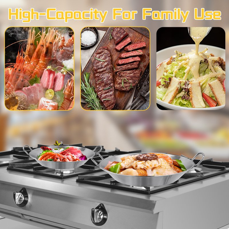 Сковорода-паэлья из нержавеющей стали для кухни и BBQ