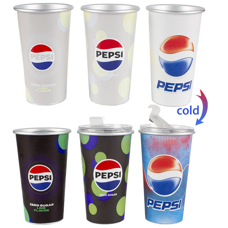 Customized Aluminum Drum Cup, Cold Drinks, Color Changing Beer Cups, Reusable Aluminum Cups