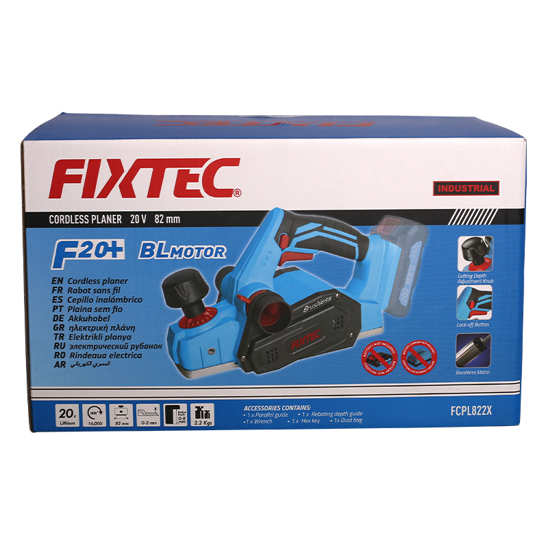Fixtec 82mm (3-1/4") Electric 20V Cordless Brushless Wood Planer 0-2mm Planer Blade Sharpening Machine