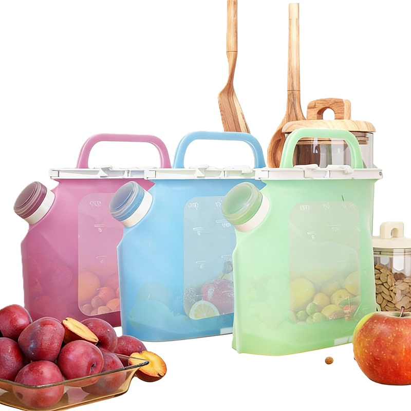 Large Leakproof Silicone Food Bags for Microwave Use