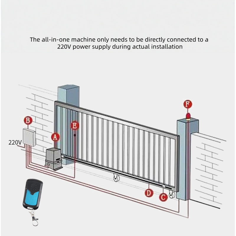 Electric Sliding Door Motor Integrated Machine, Courtyard Sliding Door Remote Control Motor