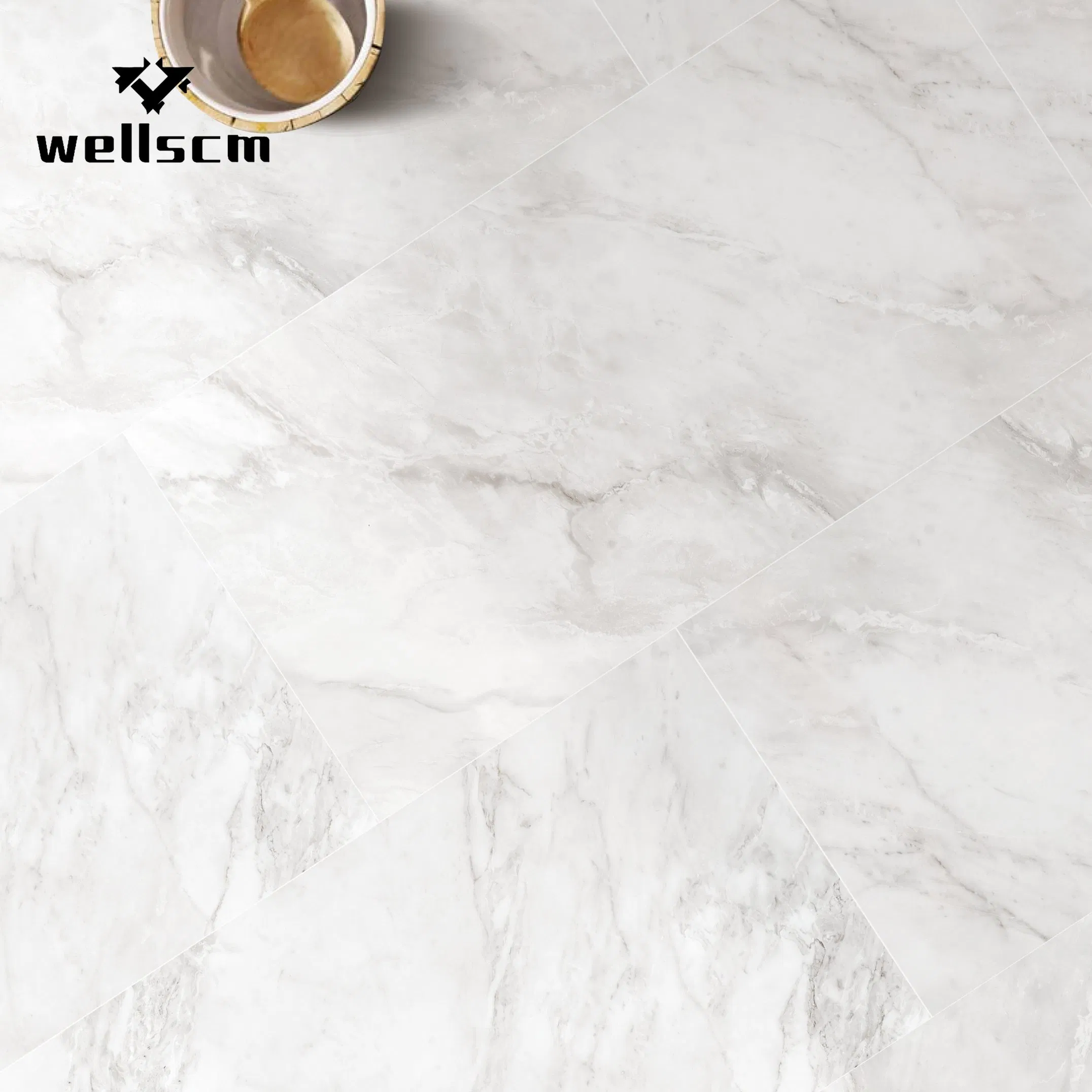 Living Room Ceramic Tiles 24X24 White Tiles and Marble Look Porcelain Tile