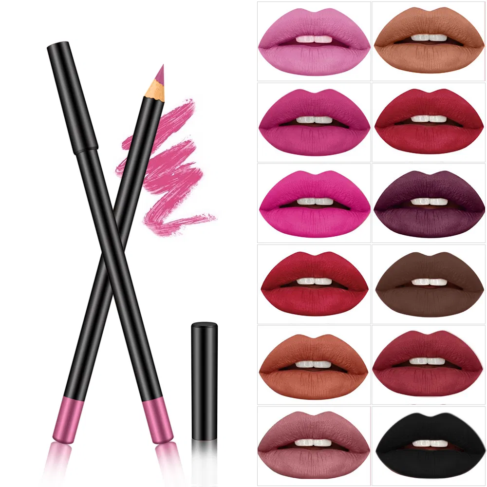 Private Label Cruelty Free Lipliner Pencil Matte Waterproof Long Lasting Lipliner