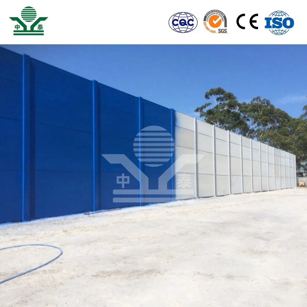 Zhongtai Sound Noise Barrier Netting China Wholesalers Interior Sound Wall Construction 5+5 Tempered Glass Material Construction Site Sound Barrier