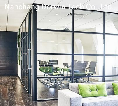 Nfrc High Quality Sound Insulation Interior Office Divider Partition Wall Glass Room