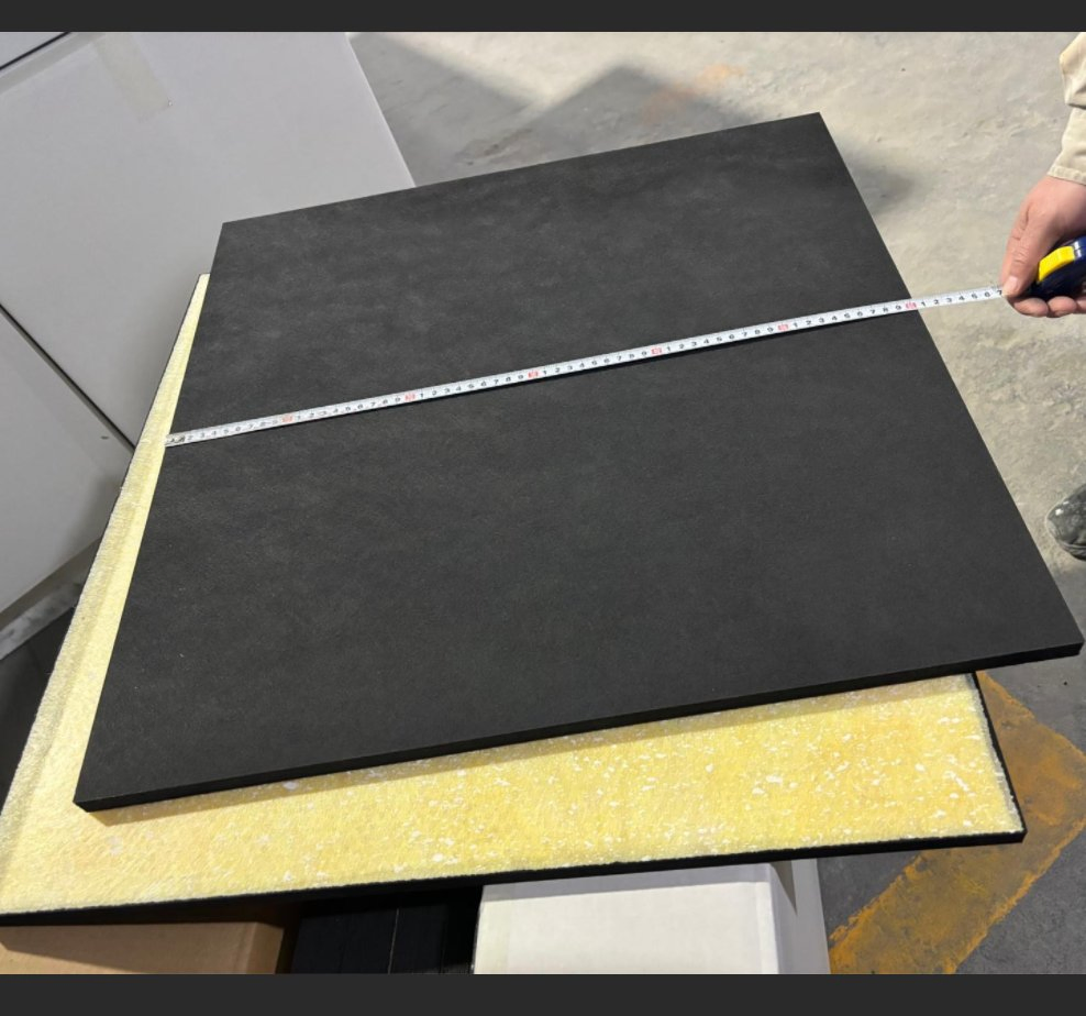 Black Ceiling Glasswool Ceiling Tiles, Square Edge Fiberglass Ceiling Tile