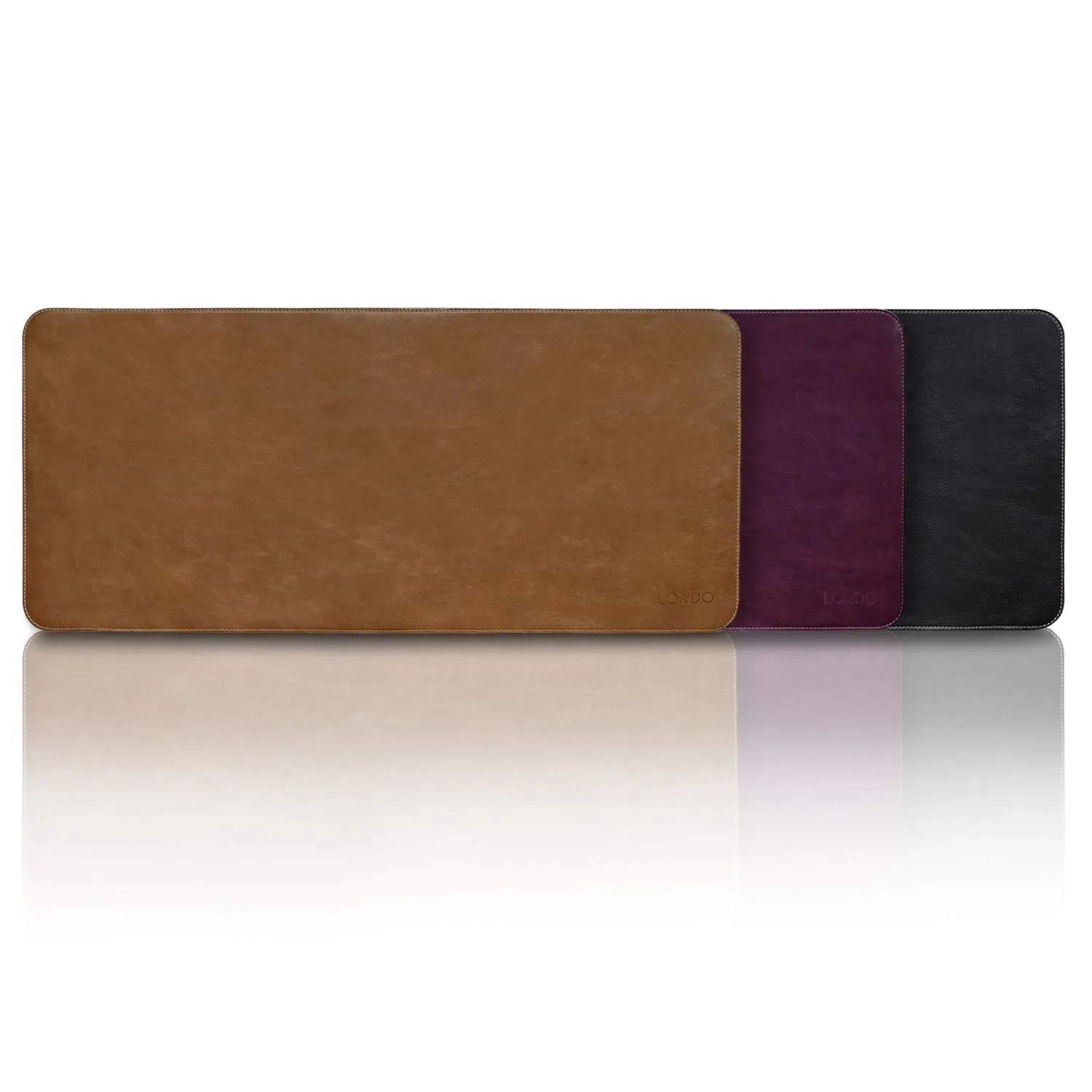 Luxury Genuine Leather Desk Pad Large Mouse Pad 23.6" X 13.7" Non-Slip Writing Pad for Hotel