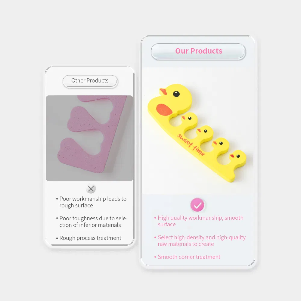 Professional Foot Care Pedicure Gel Toe Separators DIY Cute Duck Shape Manicure Nail Art Finger Separator