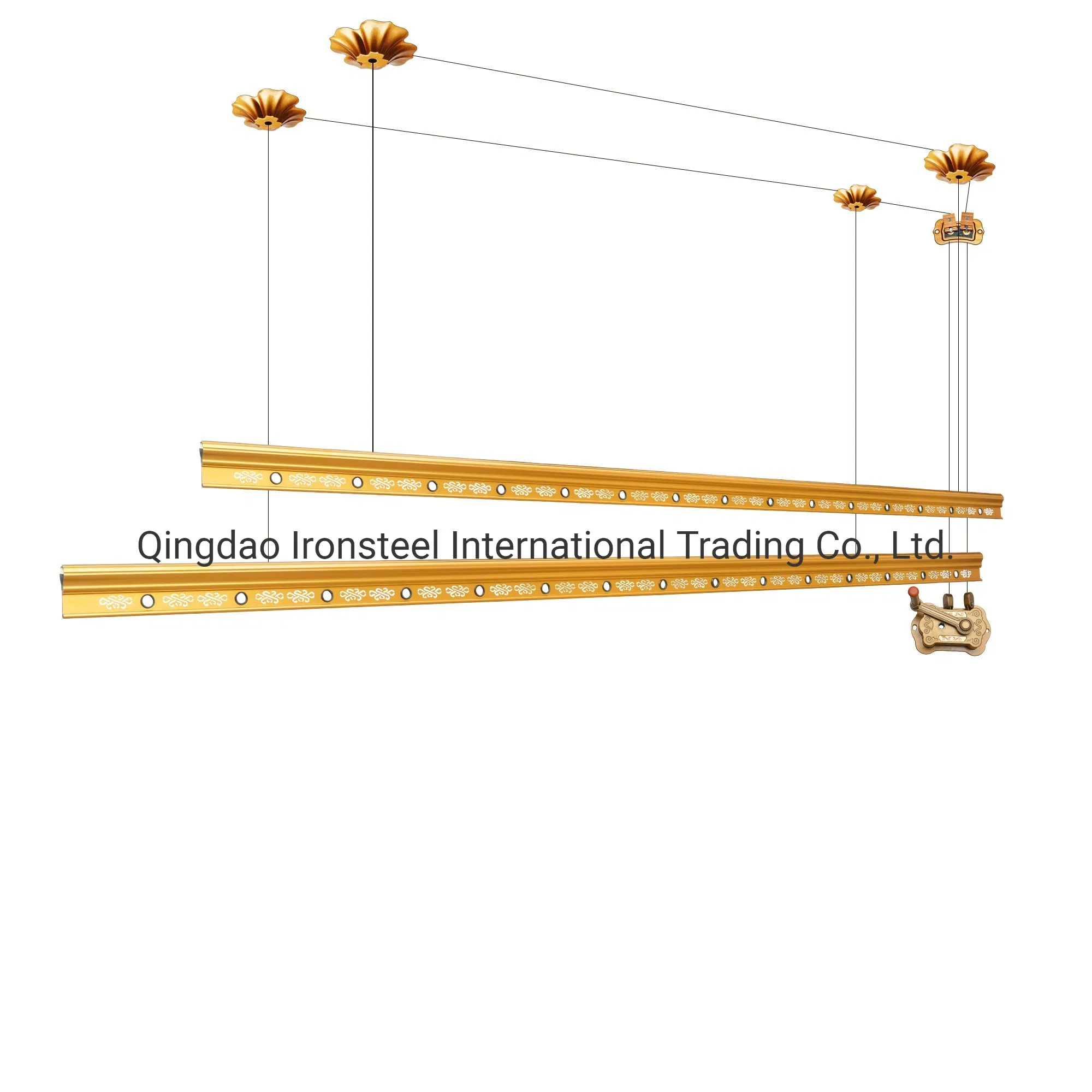 Hand Operated Aluminum Liftable Balcony Mounting Cloth Rack