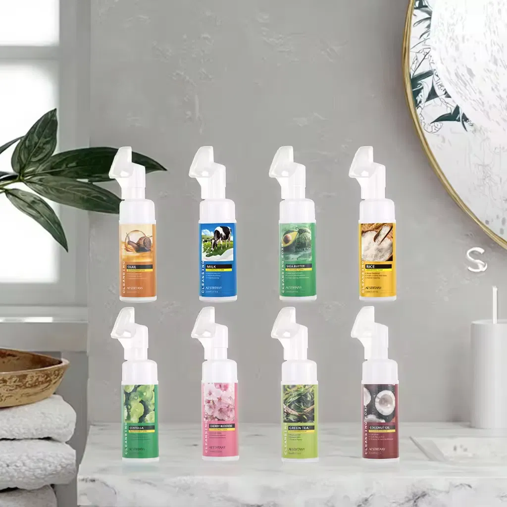 OEM ODM Hydrocotyle Centella Green Tea Shea Butter Snail Mucin Cherry Rice Milk Cocunt Skin Care Facial Foam