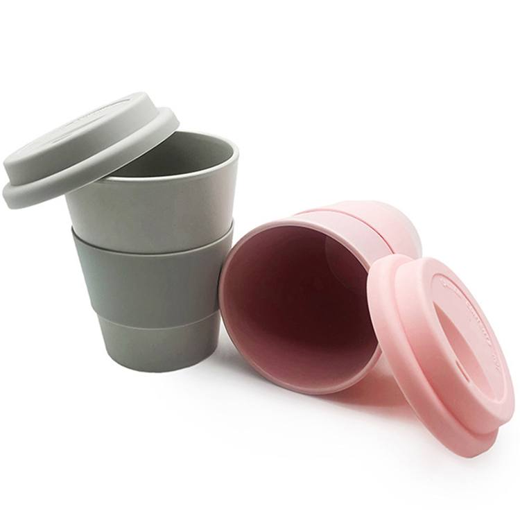 Reusable Biodegradable Bamboo Fiber Custom Printed Biodegradable Coffee Cups