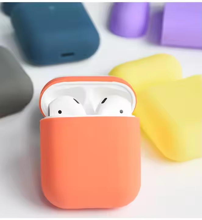 Slim Separate Liquid Silicone Shell Earphone Case Skin Feel Cover