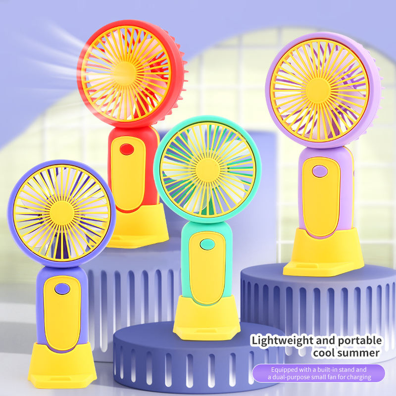 Wholesale Custom Electric Mini Fan Portable USB Rechargeable Smallpocket Ventilador Home Travel Summer Cooling Handheld Fan 5W