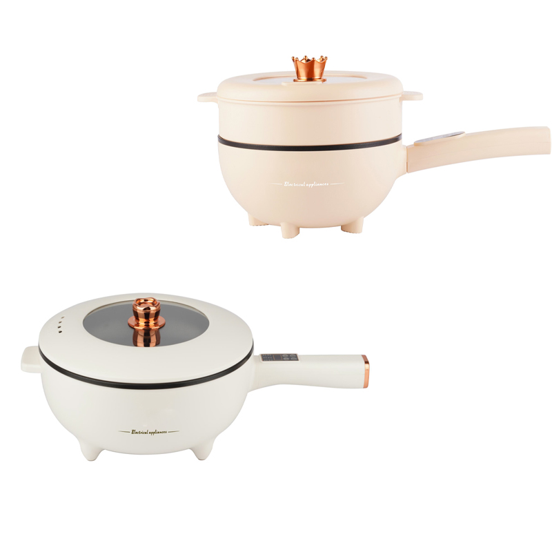 Kitchen Appliances Mini Electric Hot Cooking Pot 3.8L Non-Stick Ramen Cooker with Steamer Upgraded