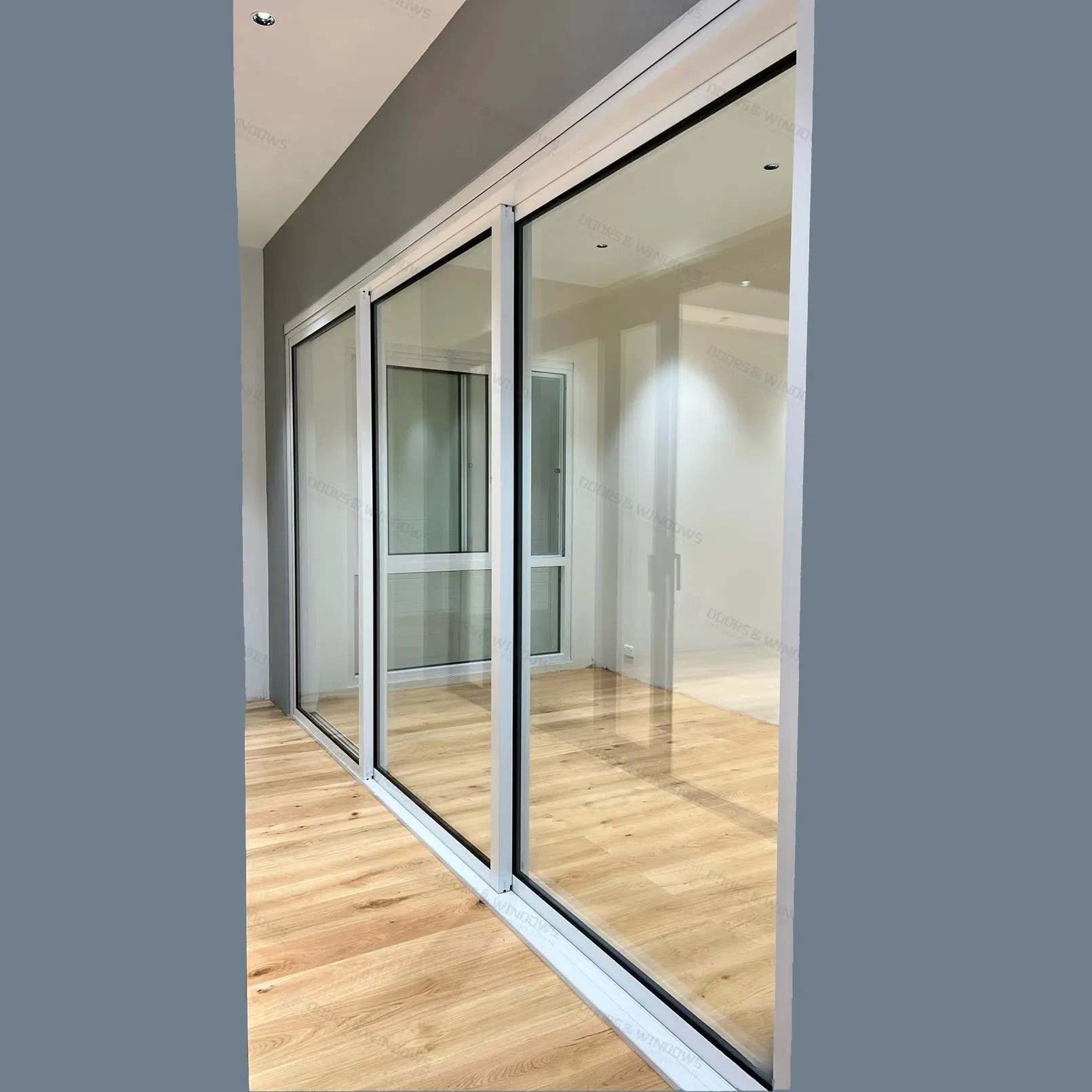 Factory Price Customized Australia Style High Quality Black Color Aluminum Sliding Doors with Tempered Glass