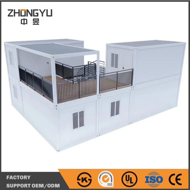 Stylish Modular Container House with Foldable Tiny Toilet Unit