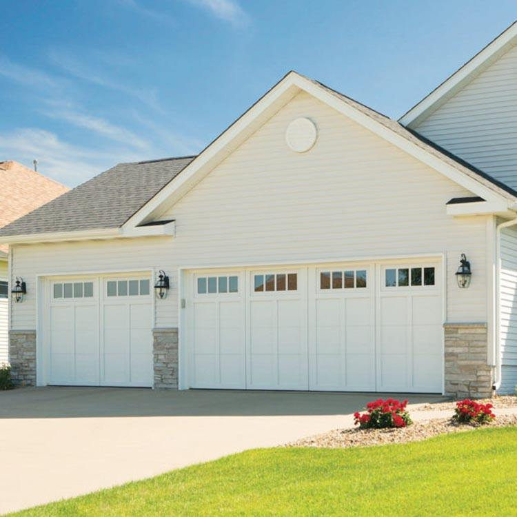 Residential Glass Garage Door with Pedestrian Door and Automatic Opener