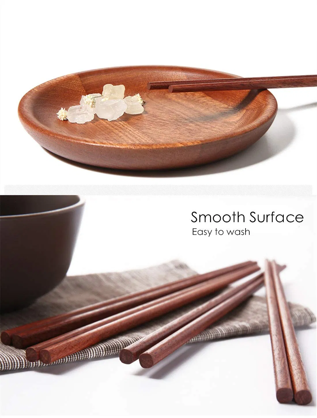 Wholesale Reusable Chinese Wooden Cooking Eating Dishwasher Safe Natural Health Chopsticks