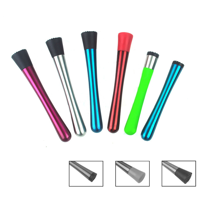 Bartender Accessories Ice Stirring Bar Lemon Smasher Long Handle Muddler Stainless Steel Cocktail Muddler