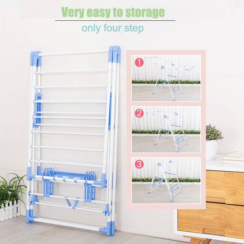 Standing X-Shape Foldable Clothes Hanging Drying Rack