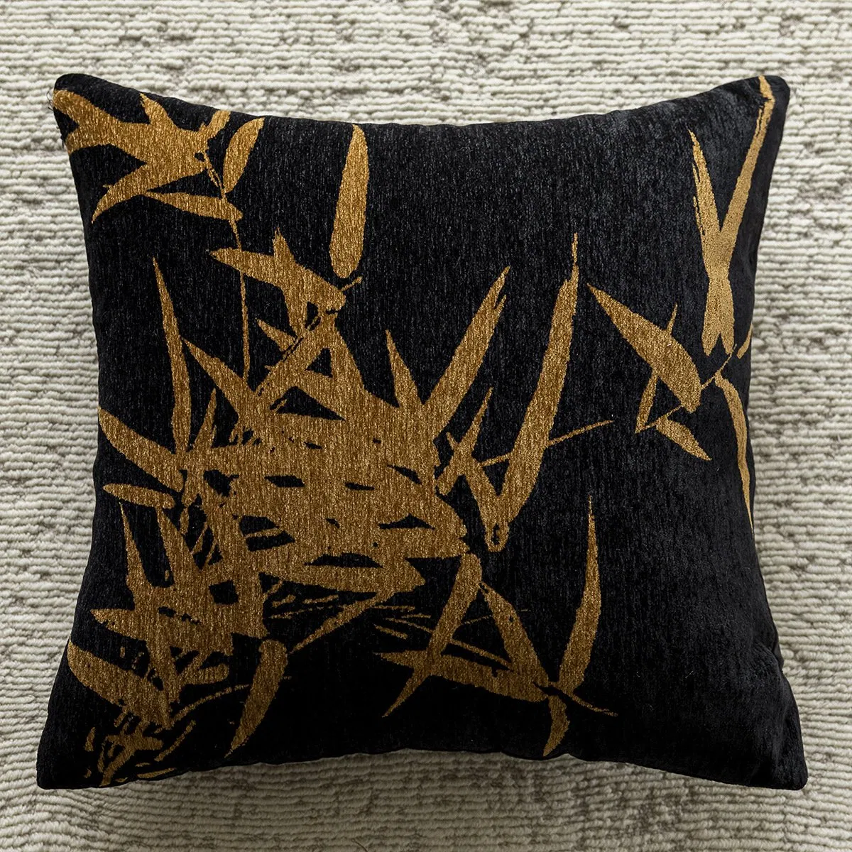 Chenille Jacquard Pillow Cover Bamboo Embroidered Cushion Cover Hotel Home Decoration Throw Pillow Cover