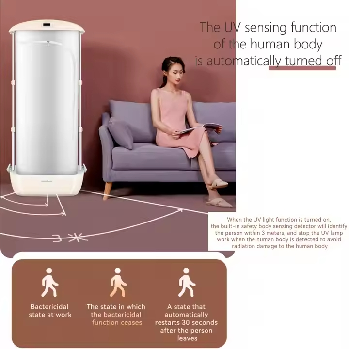 Compact Modern Clothes Dryer with PTC Heating and Steam Ironing
