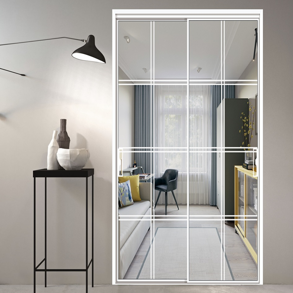 Sliding Bathroom Aluminum Alloy Tempered Glass Door for Residential Use