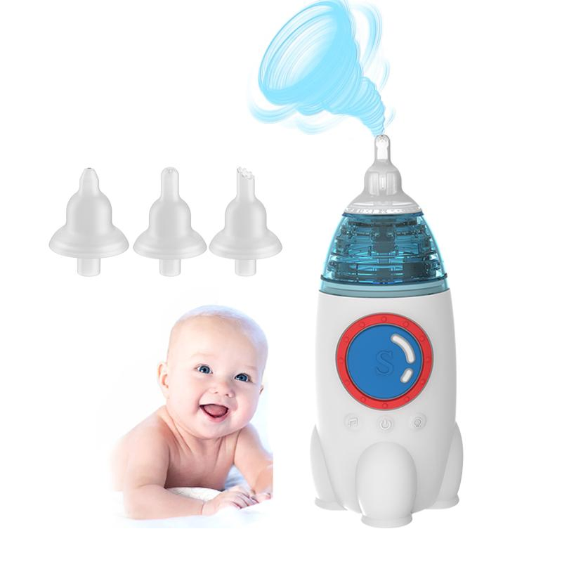 Built-in Music Rechargeable Infant Nose Cleaner Pump Silicone Electric Baby Nasal Aspirator