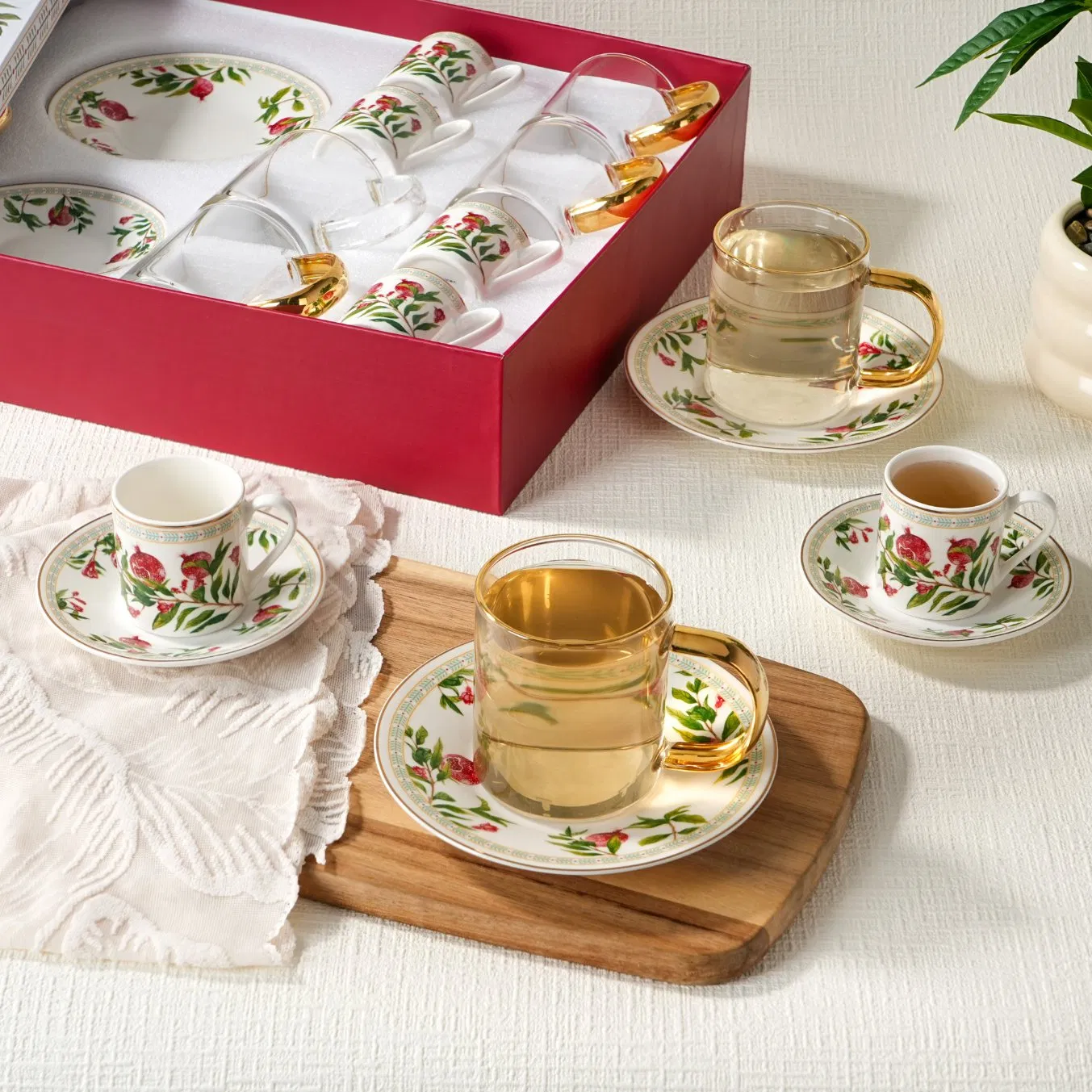 Ceramic Dinnerware Set Handmade Porcelain Coffee Mugs Tea Cups Teaware