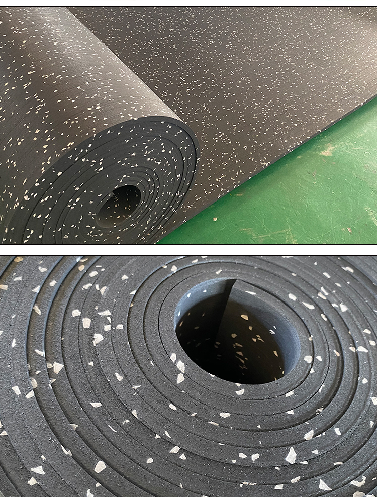 Anti-Slip Gym Rubber Flooring Rolls Tiles Sports Equipments Rubber Mat