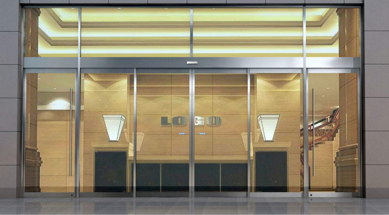 Auto Driving Smoothly Frame-Less Tempered Glass Stacking Sliding Folding Door for Hotel Shopping Mall