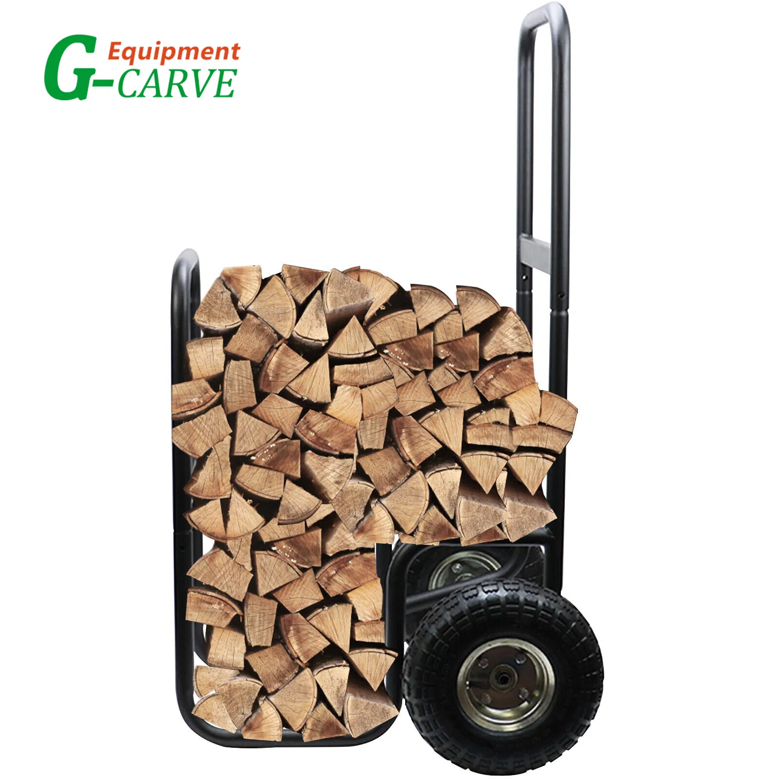 Scandia Firewood Hand Trolley with Rain Cover 60kg Capacity & Pneumatic Wheels
