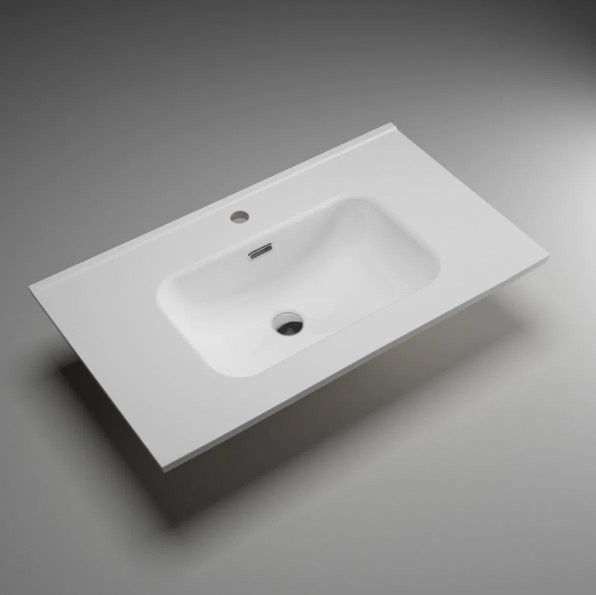 Hot Sale White Single Rectangular Ceramic Washbasin Bathroom Vanity Wash Basin Bathroom Sinks