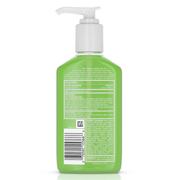 Private Label Oil-Free Acne and Redness Facial Cleanser Soothing Face Wash