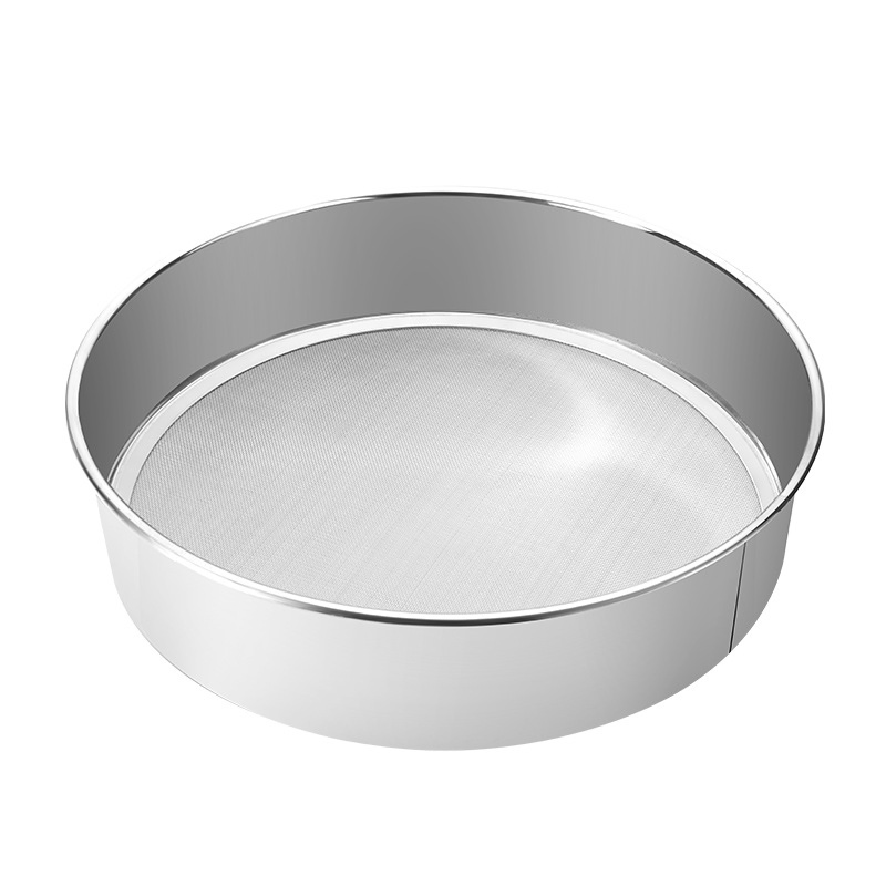 Stainless Steel Strainer Powder Sifter Handled Round Mesh Sieve Cake Baking Strainer