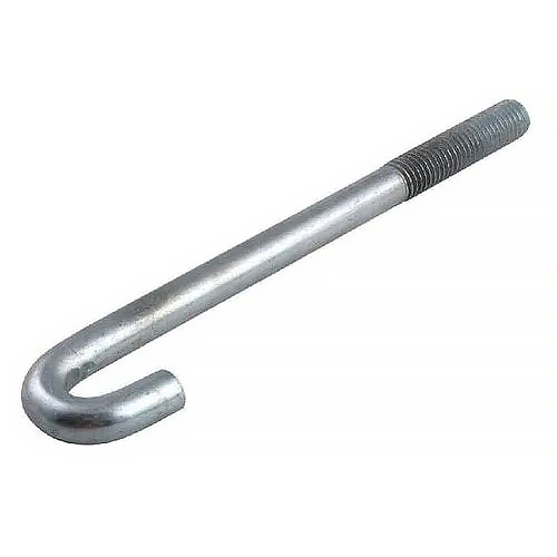 Durable Galvanized Carbon Steel J-Shaped Anchor Bolt J-Bolt with Nut