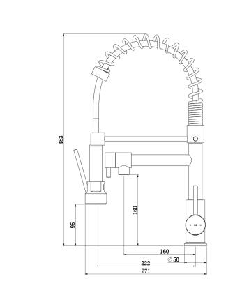 Sanitary Ware Pull out Shower Sprayer Spout Kitchen Mixer Kitchen Faucet