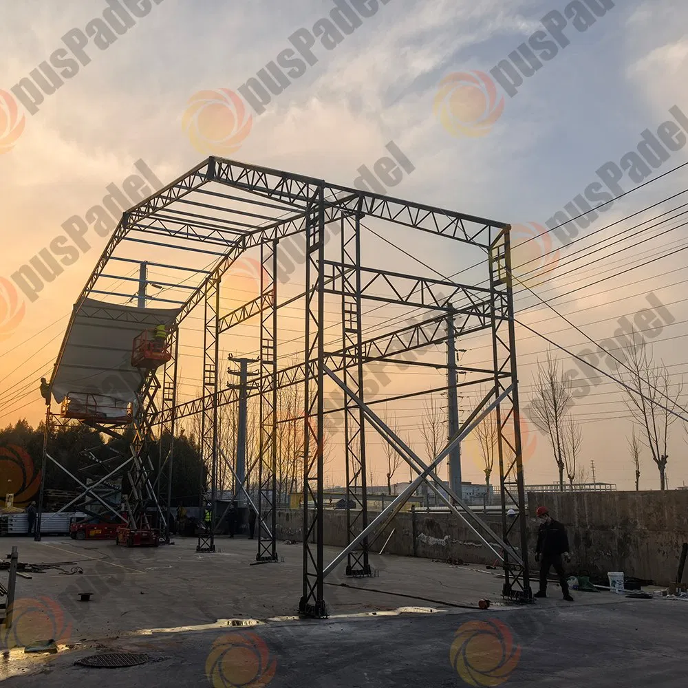 Easy Installation Panoramic Outdoor Paddle Tennis Field Padel Court Roof