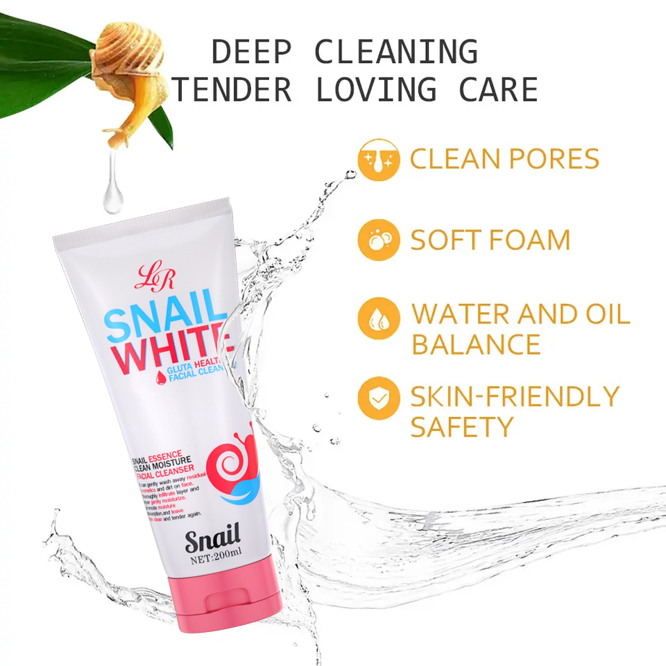 Wholesale Snail Extract Deep Cleansing Anti-Acne Pores Cleanser Face Wash Foam