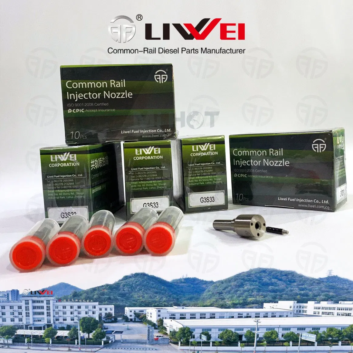 Форсунка дизельная Liwei G3S33 Toyota 2KD-FTV (2.5 VNT) 295050-0460 / 0810 / 0200