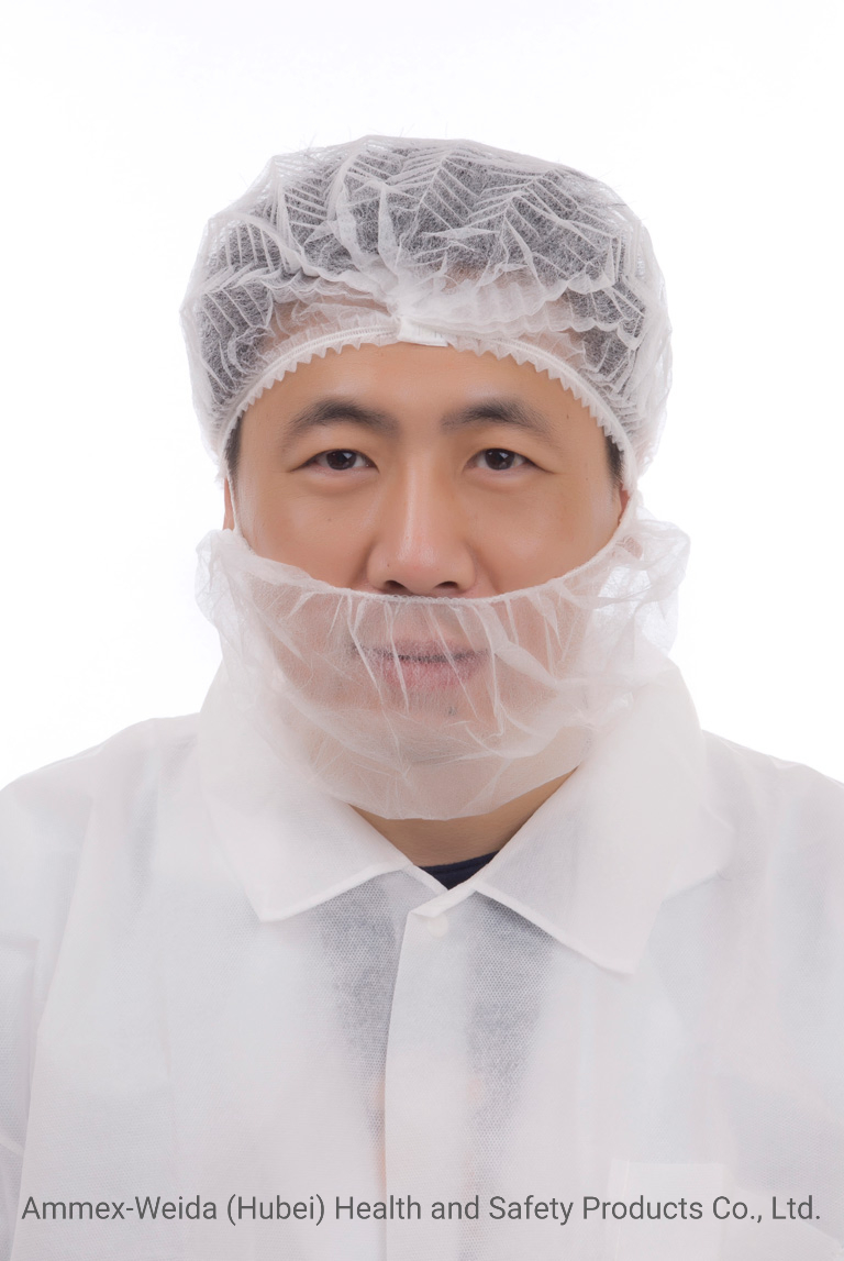 Disposable Use Soft Non-Woven Beard Cover with Single Elastic for Barber Shop/Beauty Salon