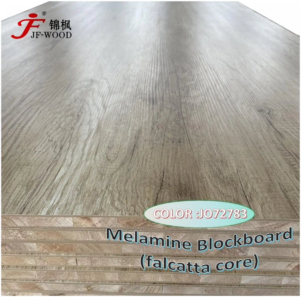 ISO9001: 2008 Falcatta Bare Core Natural Veneered Red Oak Bb Melamine Laminated Faced Moisture Resistant Blockboard