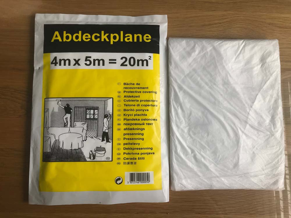 Plastico Cubretodo/Telo Copritutto in Plastica/Abdeckfolie