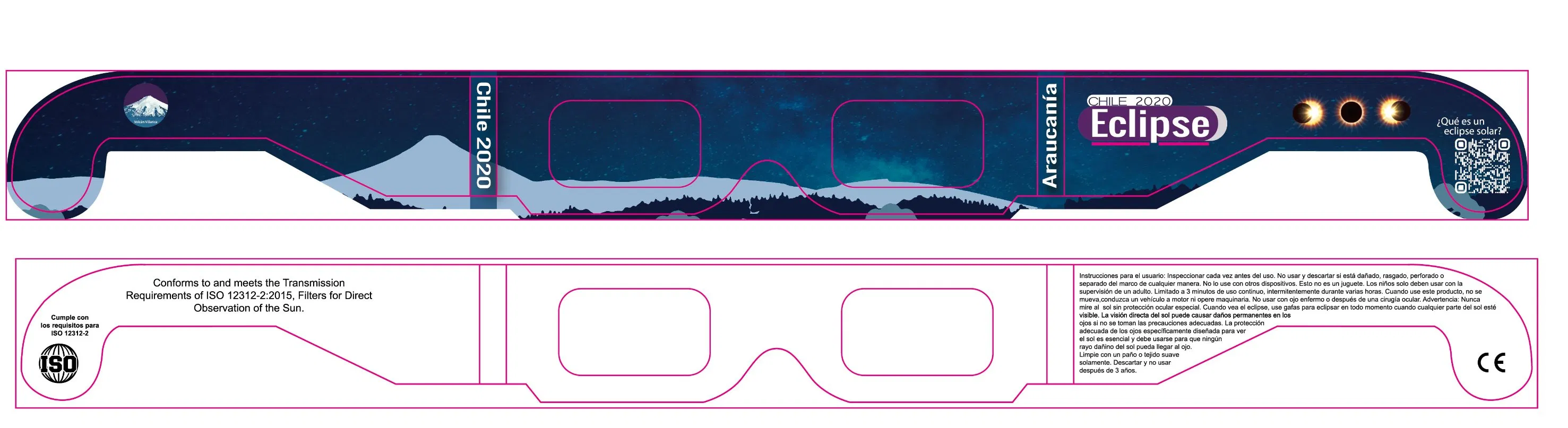 2024 Paper Solar Eclipse Glasses with ISO CE Certification