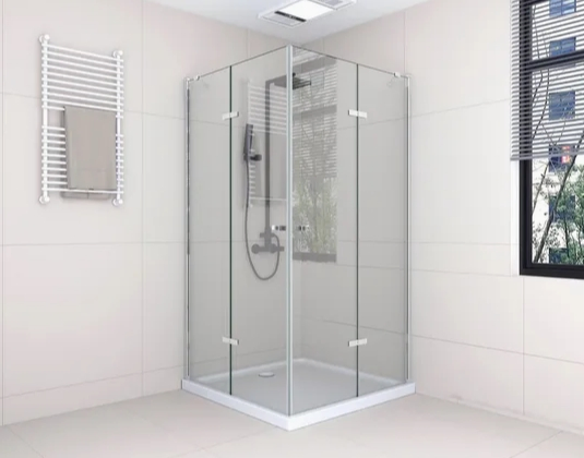 Tempered Glass Shower Cabin Hinged Enclosure Bathroom Shower