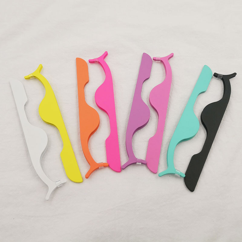 Eyelash Tweezer Private Label Top Quality Custom Stainless Steel Colorful Eyelash Applicator Tweezers