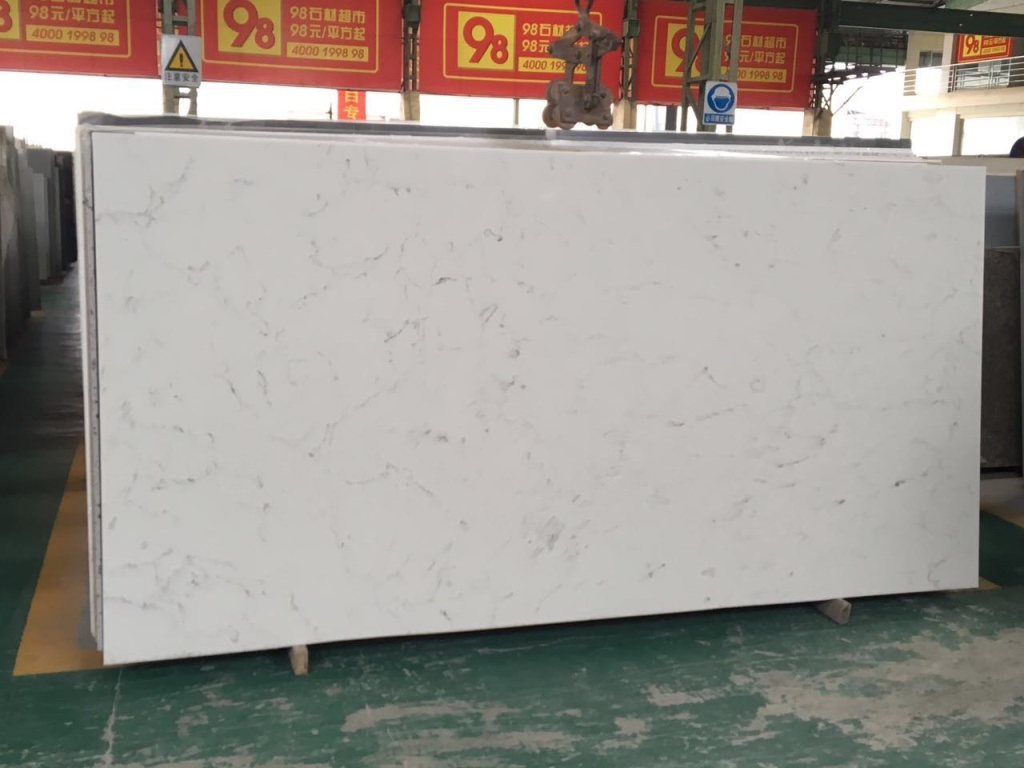 China Artificial Quartz Stone Slab Countertop White Yellow Grey Red Colorful Stock
