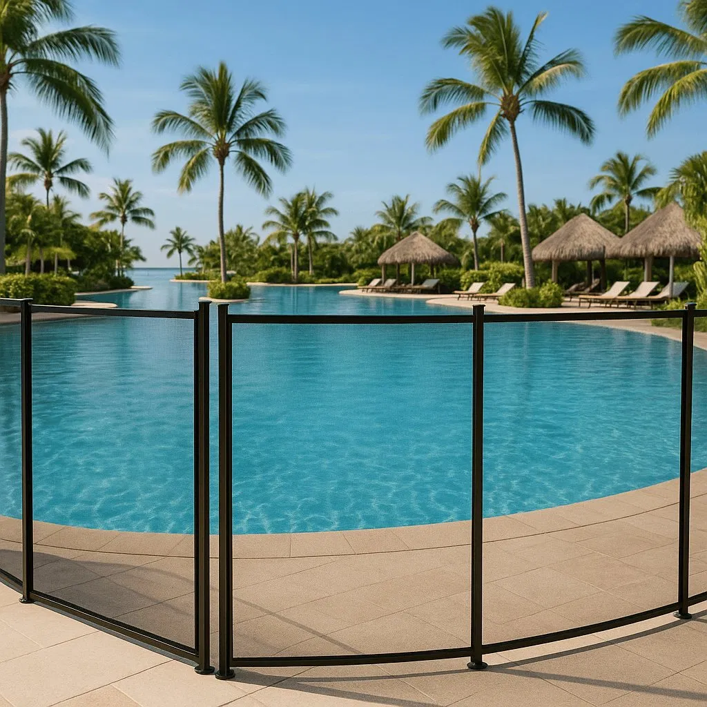 DIY Temporary Removable Portable Folding Safety Aluminum Swimming Pool Fence for Children Security