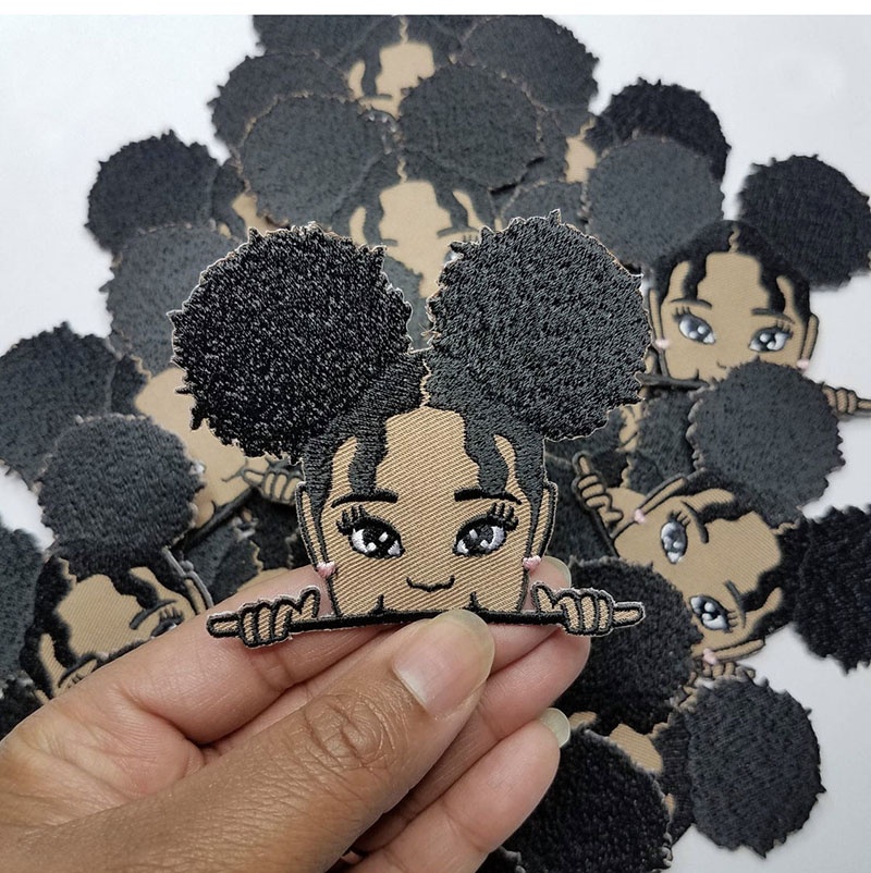 Нашивка вышитая африканская 4 дюйма для девочек